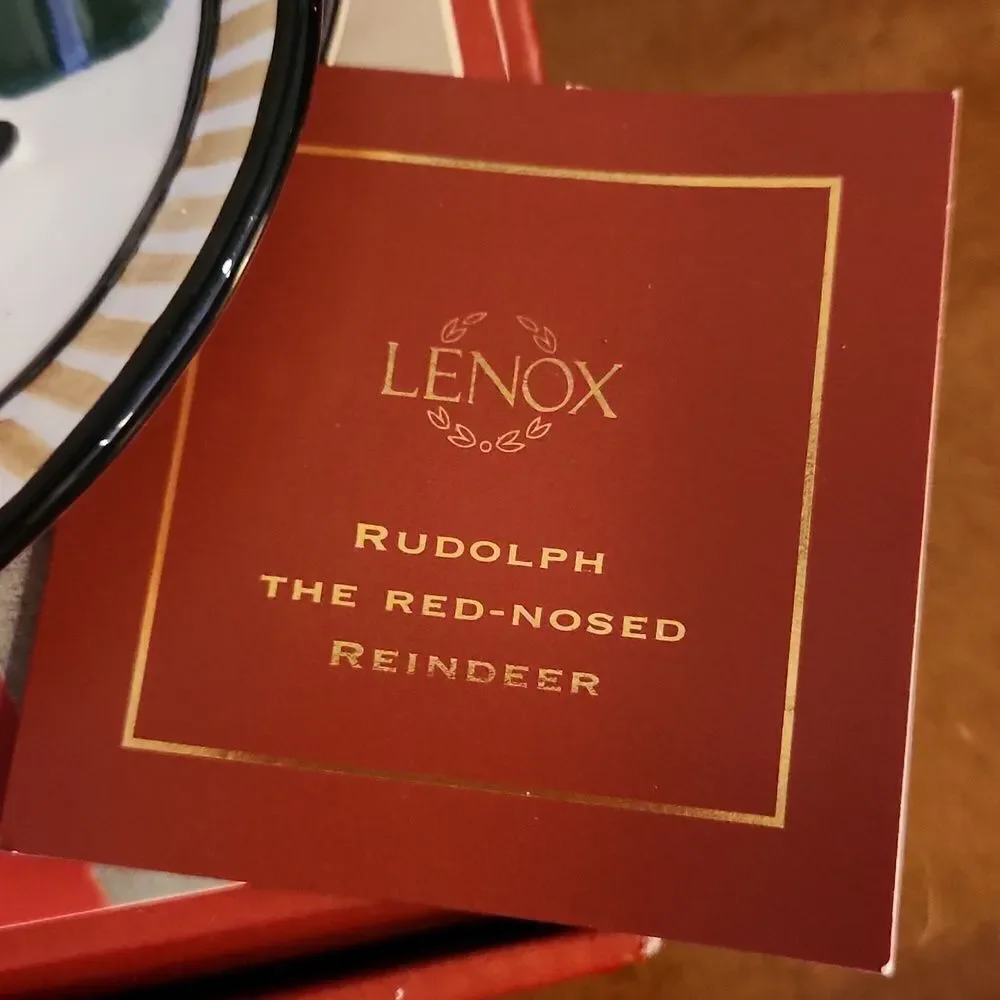Lenox Rudolph Red Nose Reindeer Canape Plate Like New